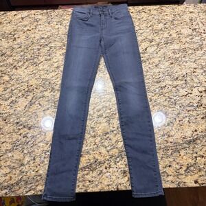 NEW J Brand Super Skinny Mid Rise Jeans Black Stocking Wash Size 25  ws